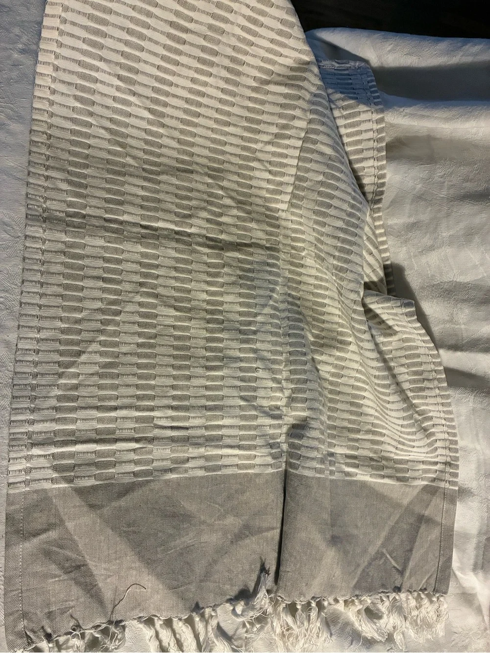 Magnolia & World Market 3 Towels 100% Cotton NWOT Cream/Tan/Black/White Stripes